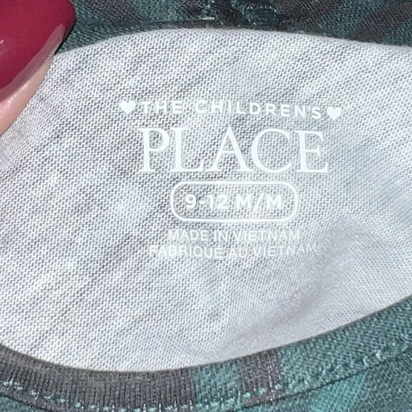 Children's Place Baby Girl's 9-12 Months Holiday Dress‎ Green Plaid Long Sleeve - Picture 5 of 8